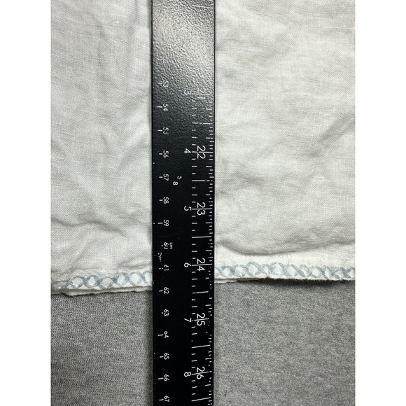 Garnet Hill 100% Linen Top Womens Size 10 Lagenlook‎  Embroidered V Neck - Picture 4 of 7